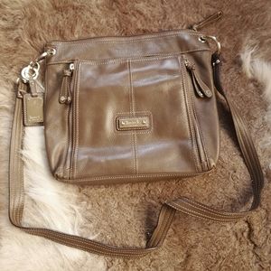 🌞 Tignanello | Taupe Crossbody Leather Purse